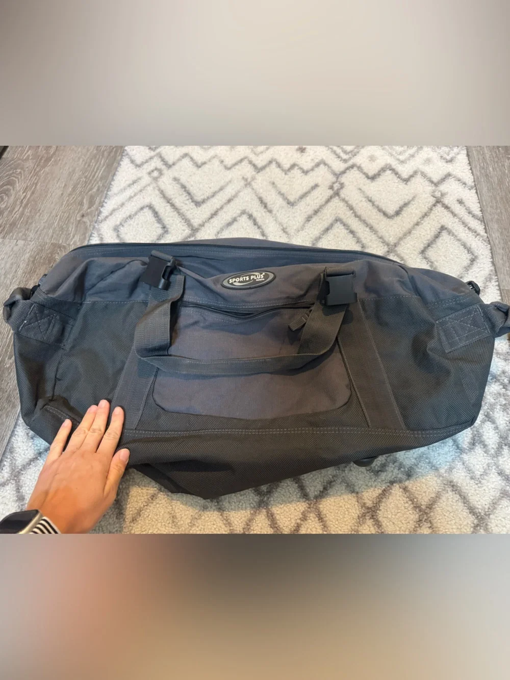 Black Men's Duffel Bag - Carry-All Travel & Gym Bag